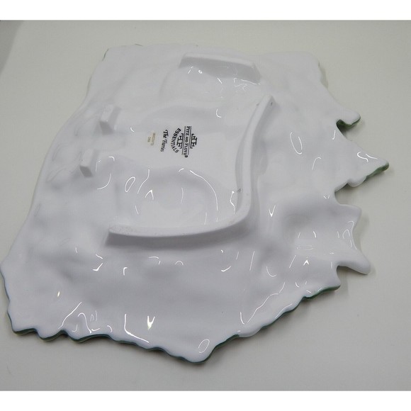 Fitz and Floyd Essentials The Flurries Snowmen Canape Tidbit Candy Plate Dish - Picture 6 of 11